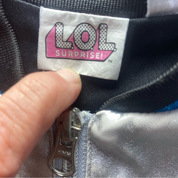 LOL Silver and Black‎ Star Jacket Size 7/8 - Picture 8 of 10